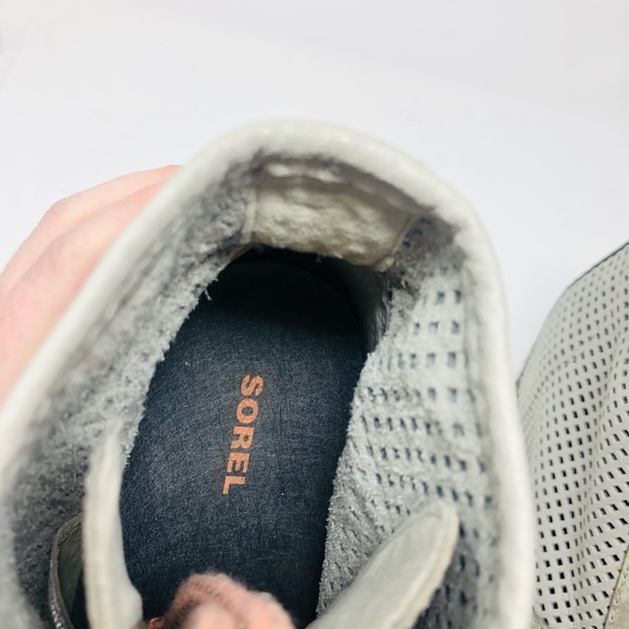 SOREL Women's US Size 9 Dove Gray 1964 PDX Premium Wedge Pink Lace-up Boots - Picture 7 of 9